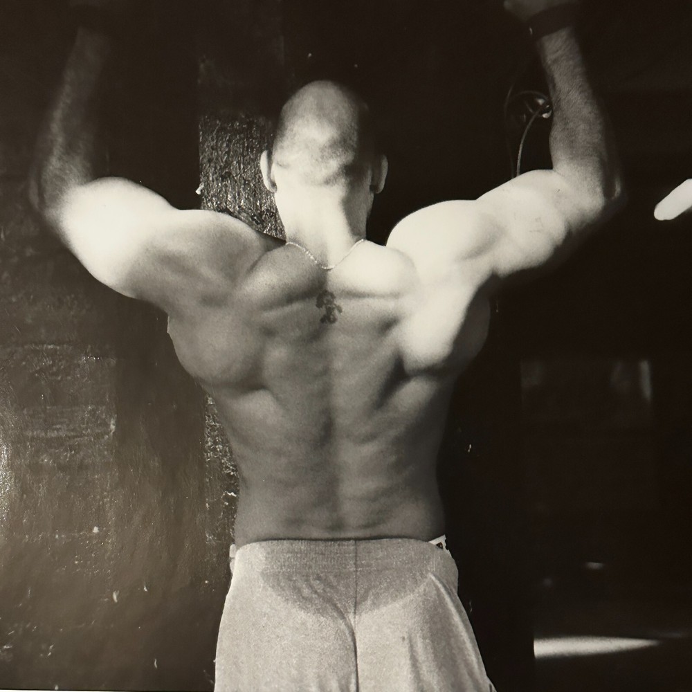 Art Photograph Silver Gelatin Print Janine Gordon Signed 20×24″ B/W Body Builder