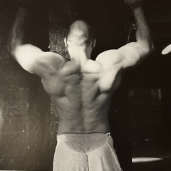 Art Photograph Silver Gelatin Print Janine Gordon Signed 20×24″ B/W Body Builder