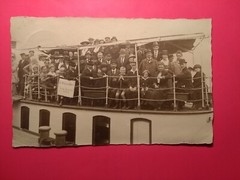 Alt Foto AK antik Dampfer Schiff Neumünster Hafen Rundfahrt ship old Photo 1921