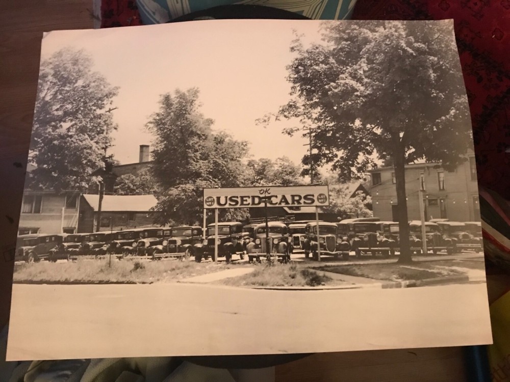 Vintage Photo Poster 22×18 OK Used Cars Ford Chevrolet Dodge Large GM Dealership