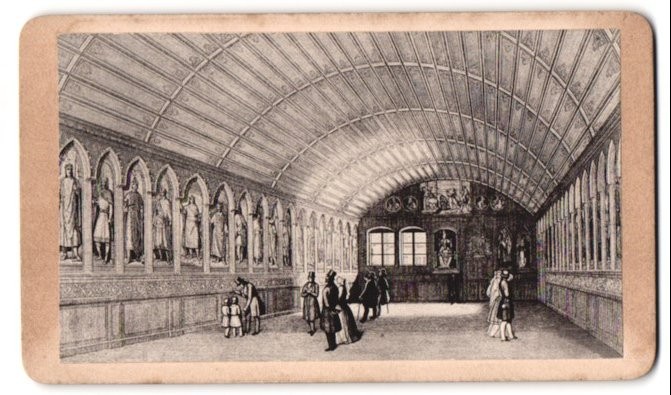 Photograph Frankfurt am Main, view into the Roman with murals, 1889