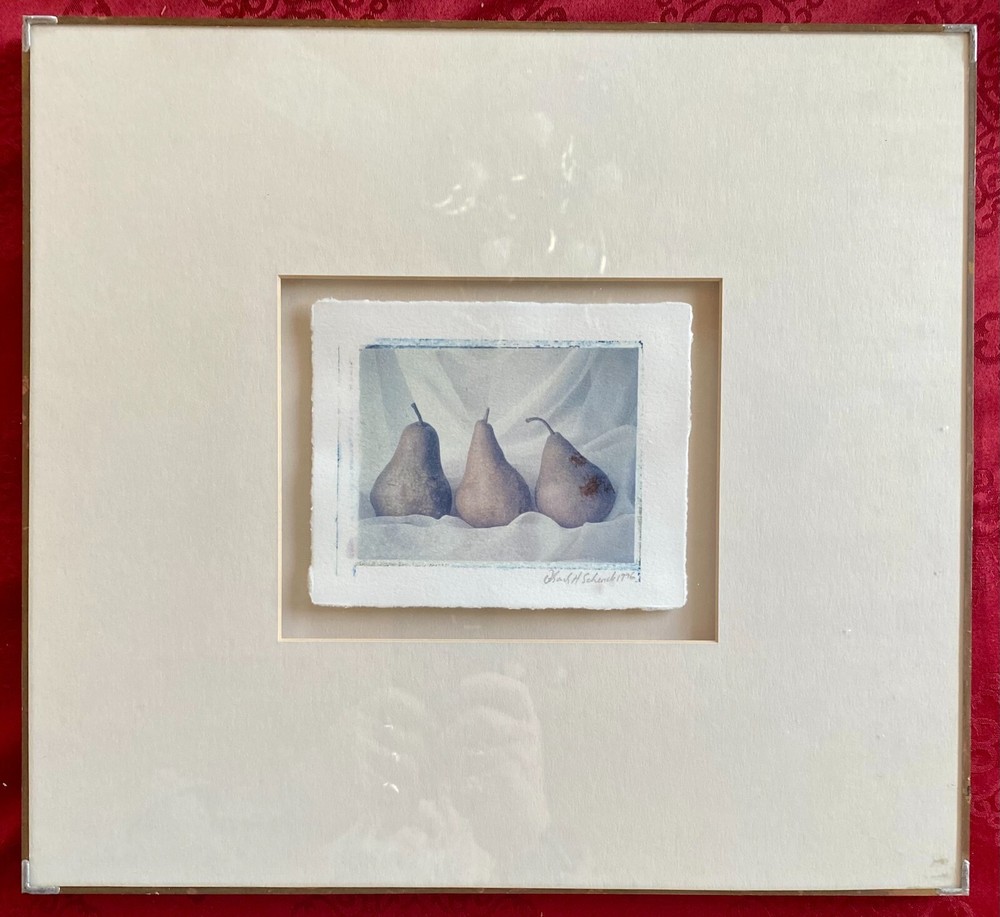 Deborah Schenck Original One of a Kind Polaroid Transfer to Watercolor Paper