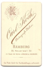 Photograph Carl Koch, Hamburg Neuerwall 30, portrait middle-class man on the side