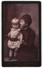 Photograph Joh. Fr. Braae, Horsens, Torvet 2, Young Mother With Her Cute