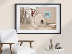 Adobe House with the Turquoise Window – Home Decor, Wall Art Photography
