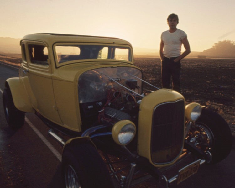Yellow 1932 Ford Deuce Coupe American Graffitti with Paul Le Mat 16×20 Poster
