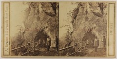 Switzerland Passage Of The Tête-noir c1865 Photo Brown Stereo Vintage Album