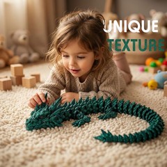 55cm Green Articulated Dragon 3D Printed Fidget Desk Decor Figure