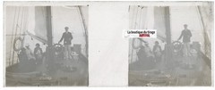 Boat Trip, Stereoscopic Glass Plate, Black & White Positive 4.5X10.7 Cm