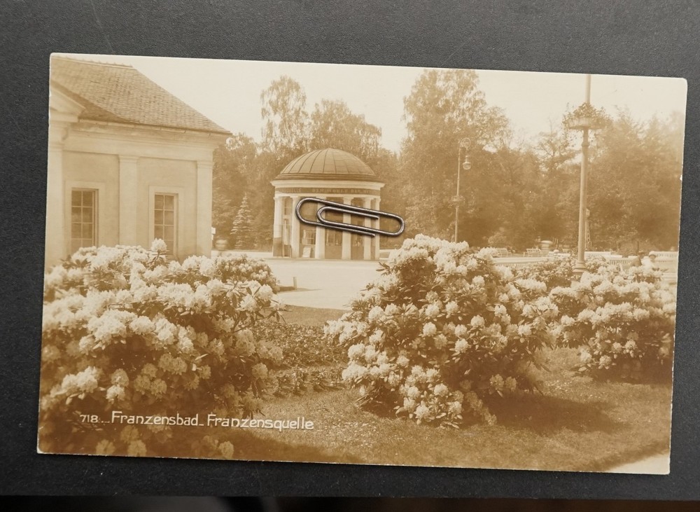 Photo View Postcard Františkovy Lázně Spring Sign Building Cheb Czech Republic House Postcard