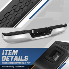 Rear Bumper Step Pad Compatible with 2009-2024 Dodge Ram 1500 2500 3500, Non Hol