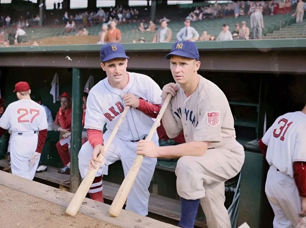Bobby Doerr & Joe Gordon color 8×10 Colorized Print-FREE SHIPPING
