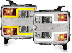Projector Headlight Pair Compatible with 2015-2019 Chevy Chevrolet Silverado 250