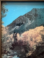 Vintage Crystal Mill Colorado Chromogenic Photograph Solid Wood Framed Large