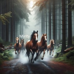 Digital Image Picture Photo Pic Wallpaper Background ART Wild Horses in Forest