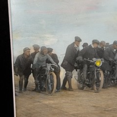 Colorized Photo Of Motorcycle Race In Laurel Maryland by Susan Bock