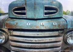 SET OF 3 – Vintage Ford Cars Automobiles Emblem Logo Rusted Patina Photography