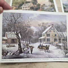 Lithograph. NOS. Currier & Ives. Four Seasons. Set Of Four Prints. American.