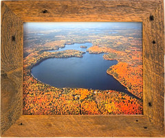 Two Sisters Lake, Newbold, Wisconsin (Oneida Co.) Aerial Photo. Frame Optional.