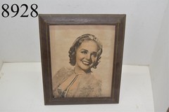 cool old alice faye picture with frame 10 inch by 11.5 inch