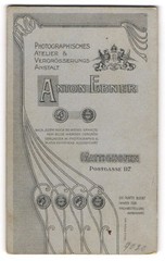 Photograph Anton Ebner, Mattighofen, Postgasse 117, Royal Coat of Arms with Mono