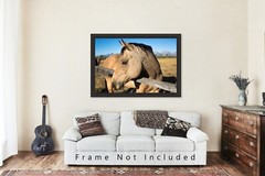Western Photography Print – Picture of Buckskin Horse in Grand Tetons Wyoming
