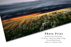 Storm Photography Print – Picture of Thunderstorm with Lightning in Kansas
