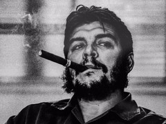 Signed Photograph of Che Guevara Smoking Cigar by René Burri – Havana 1963