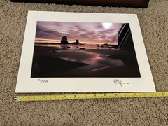 Set of Signed Photography 11 x 14 Matted, One Framed, Seashore and Lake Scene