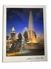 Kansas City Plaza Fountain at Night Matted Photo 8×10 Kevin Sink Photographer