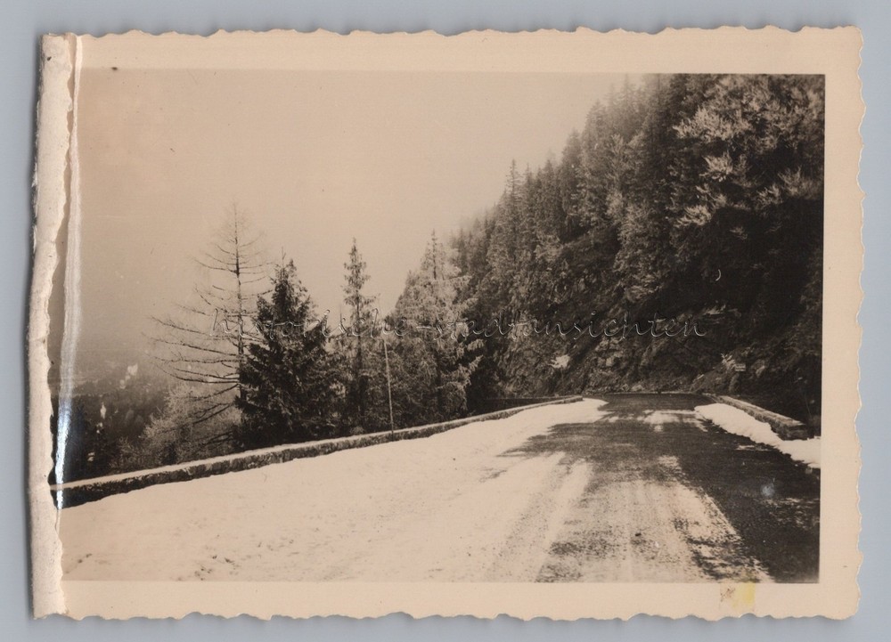 near Bayrischzell? 1942 – Country Road Cobblestone Mountain Road – Photo