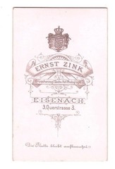 CDV photo around 1885, pretty young woman, Eisenach