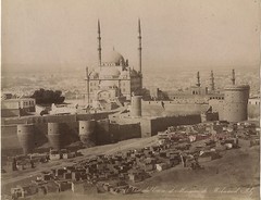 Egypt View Of Cairo And Mosque Photo Zangaki, Vintage Album Circa 1875