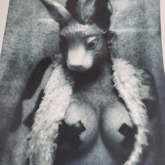 Signed Jenna Manson Horror Photography 11 X 17 BLACK AND WHITE BUNNY