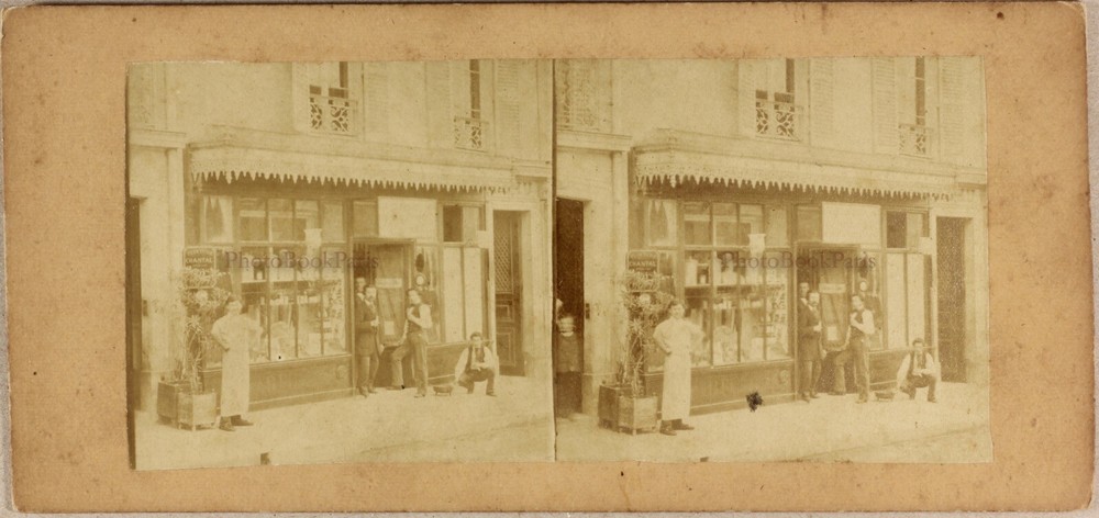 France Boutique Shop Circa 1890 Photo Stereo Vintage Album