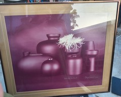 Vtg 80s Photograph Print Titled «Still Life in Black» by Artist Greg Copeland