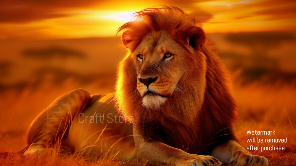 Digital Image Picture Photo Wallpaper Background Lion Art