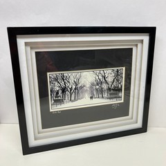 Pair of Signed George J Kunze Originals of Central Park in the Winter