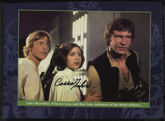 Carrie Fisher Princess Leia Star Wars Autographed 8×10.75 Photo w/COA WWE34-141