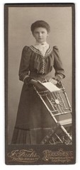 Photograph J. Fuchs, Dresden, Waisenhaus-Straße 16, attractive Miss in Tai