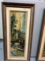 Pyradecor AH3042 Modern 3 Panel Stretched and Framed Giclee Canvas Prints