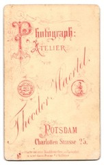 Photography Theodor Haertel, Potsdam, Charlottenstr. 25, Portrait Young Lady in
