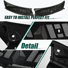 Windshield Wiper Cowl Cover Panel Grille Compatible with 2015-2020 Ford F150, Le