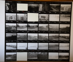 Photo Print Large Contact Sheet 1980 Various Views Normandy 40X50cm