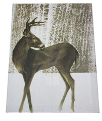 Deer In Snow Forest Print Art Picture Farmhouse Decor New Animal