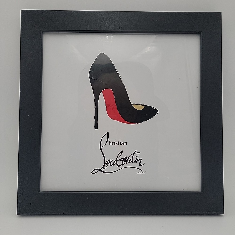 Christian Louboutin Red Bottom Framed Art New 12 x 12 Fairchild Paris