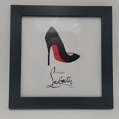 Christian Louboutin Red Bottom Framed Art New 12 x 12 Fairchild Paris