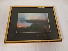 Hawaii Volcano Lava Rainbow Signed G Brad Lewis Art Photo Framed Photograph