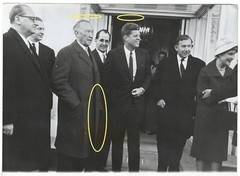 21x16cm org archive photo 1961 USA Konrad Adenauer visits John F. Kennedy photo