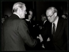 Photograph Knippertz, Bonn, Federal President Karl Carstens & Herbert Wehner 1981